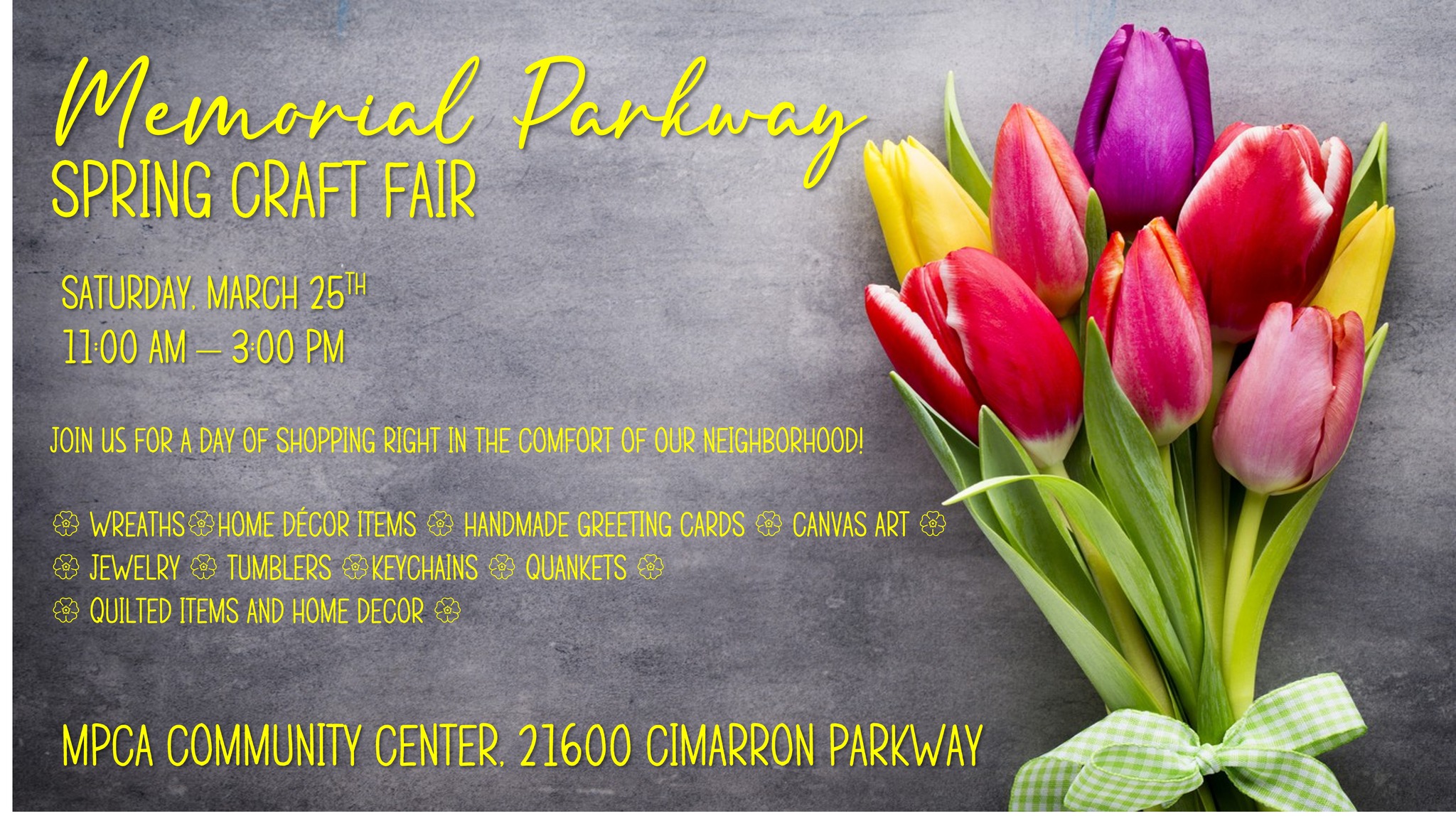 Spring Craft Fair - Tomorrow - Saturday 3/25