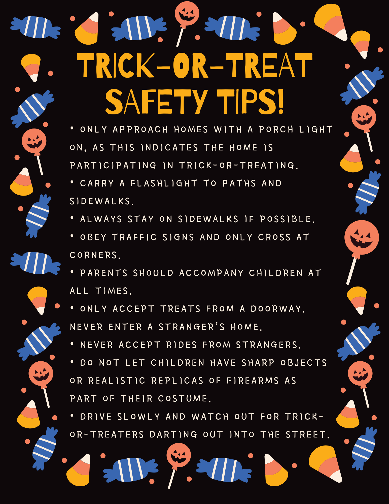 Trick-OR-Treat Safety Tips