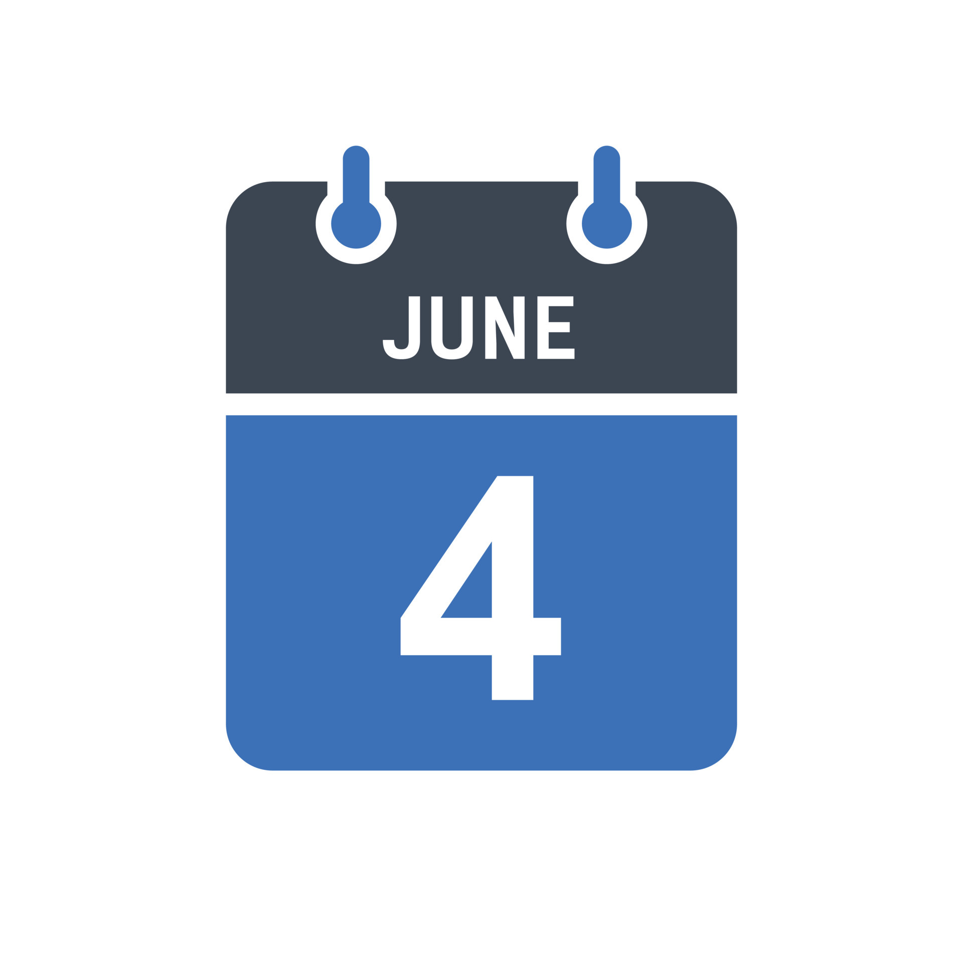 june 4 calendar date icon free vector